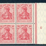 Deutsches Reich 4er Block 86 Ia postfrisch gepr. Oechsner #IS912