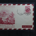 Österreich Ganzsache auf Postkarte mit Ballonpost, Spatenstich zum 2.Haus #BA561