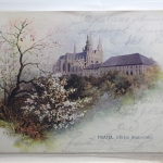 AK Prag Chrám Svatovitsky - Künstlerkarte 1903 gebraucht #PI425