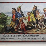 AK Deutschland Die sieben Schaben 1923 gebraucht #PI439