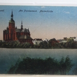 AK Stralsund Am Frankenteich - Marienkirche gebraucht #PI463