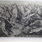 AK Blick auf die Allgäuer-Bergwelt Panoramakarte Nr. 32 ungebraucht #PI568