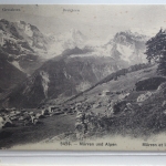 AK Mürren und Alpen 1909 gebraucht #PI554