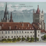 AK Lausanne La Cathédrale et les Alpes de Savoie 1906 gebraucht #PI576