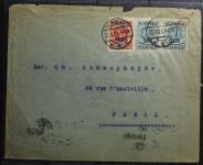 Memel 2x 125 als Paar und 127 auf Brief als Mischfrankatur #BA991