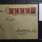 Memel 4x 34, 35 auf Briefrest als Mischfrankatur #BA980