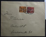 Memel 19 und 20 auf Brief als Mischfrankatur als Zusammendruck #BA983