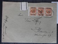 Memel 3x 169 auf Brief als Mehrfachfrankatur als 3er Streifen #BB262