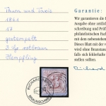 Thurn & Taxis 17 im Borek Vordruck Briefstück #KE521