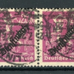 Deutsches Reich waag. Paar D 75 Y gestempelt geprüft #JJ925
