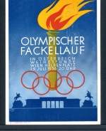 AK Propagandakarte Olympischer Fackellauf 1936 gebraucht #JM143