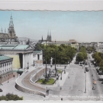 AK Wien Ringstraße und Parlament, Rathaus und Burgtheater ungebraucht #PK008
