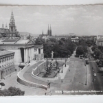 AK Wien Ringstraße und Parlament, Rathaus und Burgtheater ungebraucht #PK010