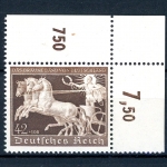 Deutsches Reich 747 Eckrand or postfrisch Oberrand gefaltet #JM437