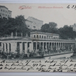 AK Karlsbad Mühlbrunnen-Cotonnade 1902 gebraucht #PJ486