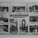 AK Wien Mehrbildkarte (Rathaus, Prater usw.) 1954 gebraucht #PJ522