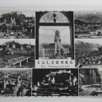 AK Salzburg Mehrbildkarte (Burg, Staatsbrücke usw.) 1961 gebraucht #PJ538