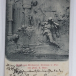 AK Wien Relief vom Grillparzer - Die Ahnenfrau 1899 gebraucht #PJ593