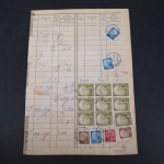 Bund Einlieferungsblatt, beidseitig mehrfach 194 u. a gestempelt #JE613