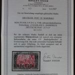 Deutsche APA Marokko 58I A M gestempelt mit Fotoattest #WH415