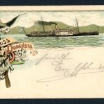 AK Bodensee Raddampfer 1897 gebraucht #HB429