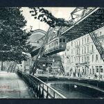 AK Wuppertal Schwebebahn Döppersberg 1913 gebraucht #HB446