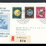 Schweiz 492-495 Olympia 1948 St. Moritz Ersttagesbrief/FDC #HC369