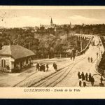 AK Luxemburg-Stadt Stadteinfahrt über die Passarelle 1931 gebraucht #HE572