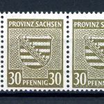 SBZ Provinz Sachsen waag. Paar 83 X a+b postfrisch geprüft Schulz #JJ787
