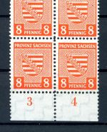 SBZ Provinz Sachsen 4er Block UR 70 X A postfrisch geprüft Ströh #JJ789