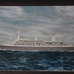 AK Holland-Amerika Line SS Rotterdam, Stapellauf: 13. 09.1958 gebraucht #PL589