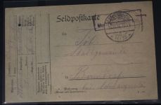 Feldpostkarte Stempel "S.B. Mar.Fesselballon-Abt." Kastenstempel #BC066