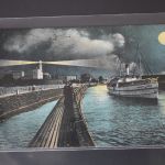 AK Kolberg Abend am Hafen gebraucht #PL802