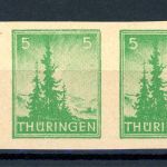 SBZ Thüringen waag. Paar 94 A Y by U postfrisch #JO879
