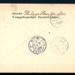 Japan Kriegsgefangenenpost 1919 gestempelt auf Vordruckumschlag #JO890
