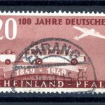 Fr. Zone Rheinland-Pfalz 50 gestempelt geprüft Straub #JO894