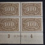 Deutsches Reich 222b HAN postfrisch Viererblock geprüft Weinbuch BPP #FU078