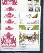 Guyana 3211-3218, Zd-Bg, Blöcke Schmetterling Ersttagesbrief/FDC #JW641