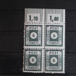 SBZ 43BIIb/DII postfrisch Viererblock mit Oberrand, geprüft Findeisen BPP #FV342