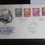 Saarland 409 u.a. als Ersttagsbrief Heuss (II) verteilt auf 2 FDC #BC567