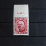 Saarland 289 postfrisch mit Oberrand vorgefaltet, geprüft Ney BPP #FX332