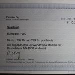 Saarland 297 Br und 298 Br postfrisch Eckrand Druckdatum, Befund Ney BPP #FX391