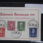 BRD 117-120 auf Postkarte Passionsspiele Oberammergau #BC525