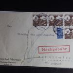 BRD 167 auf Brief als Mehrfachfrankatur Nachgebühr-Stempel #BB809