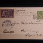 Frankreich 59I gestempelt auf AK mit Vignette Weltausstellung Expo 1900 #FZ474
