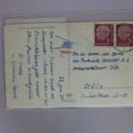 Bund 179 auf Postkarte als Mehrfachfrankatur waagerechtes Paar #BC747