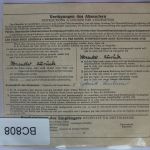 BRD 193 auf Paketkarte senkrechter 3er Streifen #BC808