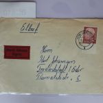 BRD 192 auf Brief vom Unterrand (Bogenkennzeichnung) #BC810