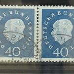 BRD 305 gestempelt waagerechtes Paar, geprüft Schlegel BPP #GF858