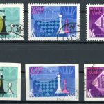 Sowjetunion 2763-2765 A und 2763-2765 B gestempelt Schach #GM520